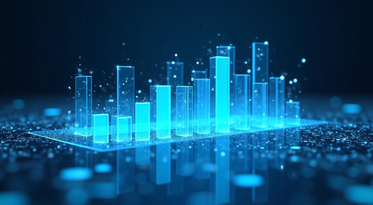 Artificial Intelligence visualizing complex sales data patterns