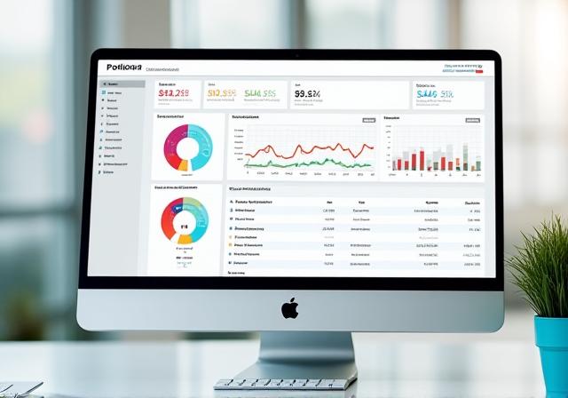 Dashboard displaying critical business KPIs