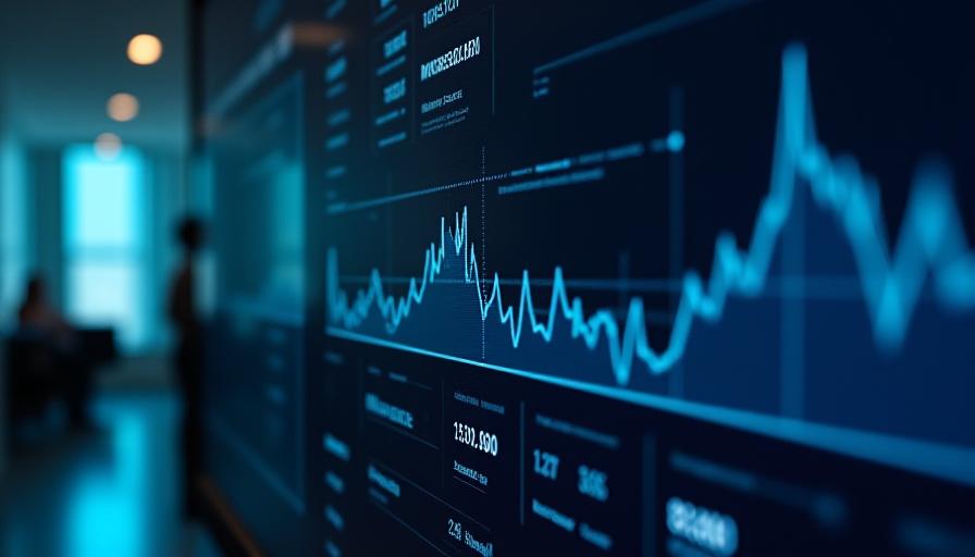 Interface showing real-time predictive analytics and supply chain logistics